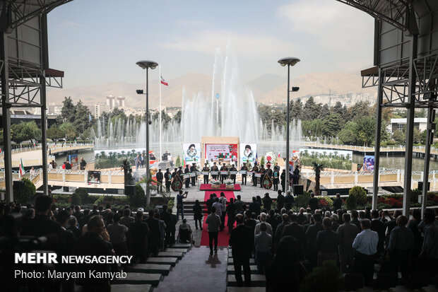 Funeral ceremony of two unknown martyrs at Tehran Permanent International Fairgrounds