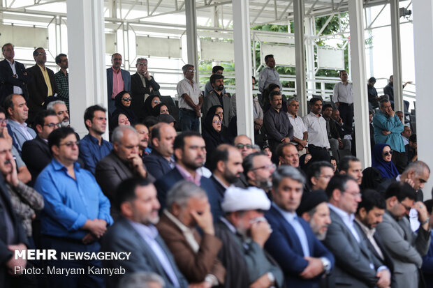 Funeral ceremony of two unknown martyrs at Tehran Permanent International Fairgrounds