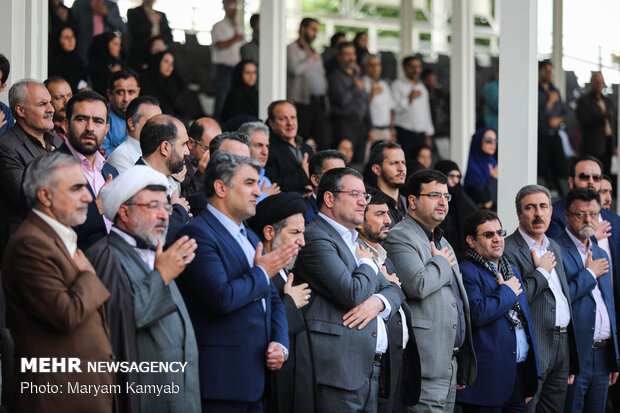 Funeral ceremony of two unknown martyrs at Tehran Permanent International Fairgrounds