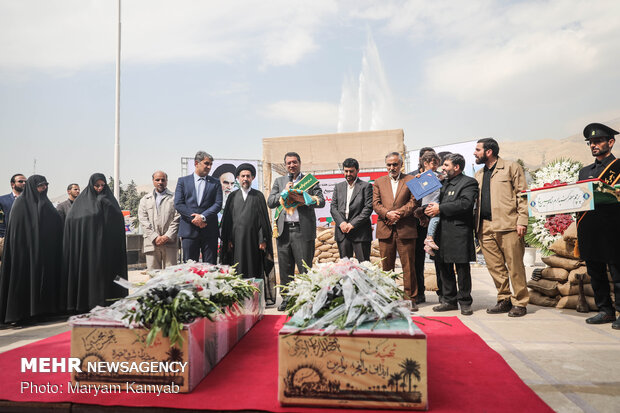 Funeral ceremony of two unknown martyrs at Tehran Permanent International Fairgrounds