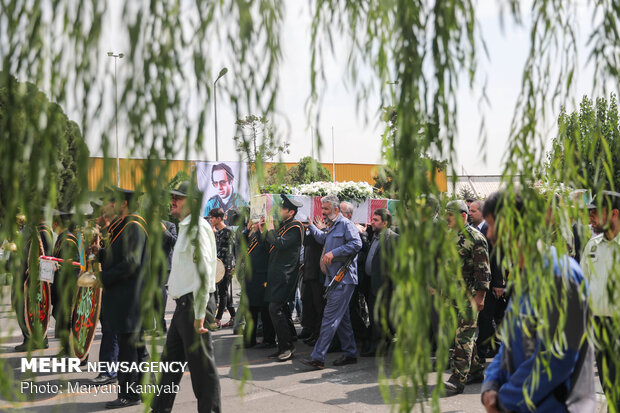 Funeral ceremony of two unknown martyrs at Tehran Permanent International Fairgrounds