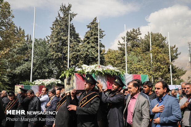 Funeral ceremony of two unknown martyrs at Tehran Permanent International Fairgrounds