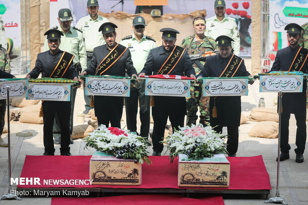 Funeral ceremony of two unknown martyrs at Tehran Permanent International Fairgrounds