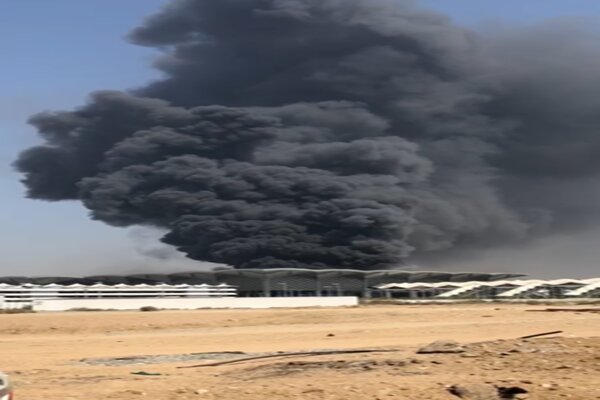 حريق في محطة قطار في جدة 