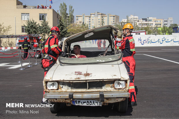 Firefighters commemorate National Firefighters' Day in Tabriz