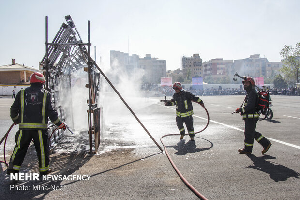 Firefighters commemorate National Firefighters' Day in Tabriz