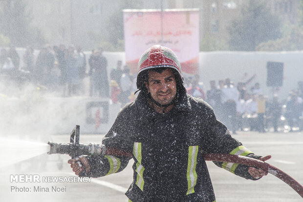 Firefighters commemorate National Firefighters' Day in Tabriz