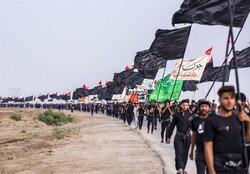 Iranian pilgrims go on a long trek towards Karbala, where Imam Hussein (AS) is laid to rest, to pay tribute to the third Shia Imam who was the grandson of Prophet Muhammad (PBUH).