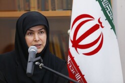 Pouya Mahmoudian delivers a speech in an undated photo
