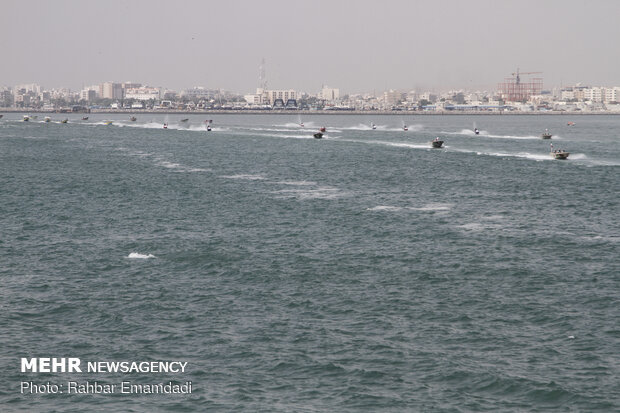 Police's naval drill in Persian Gulf