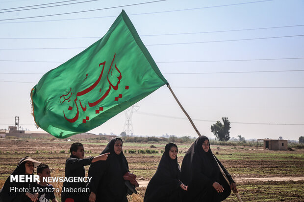 کاروان مشایه عشاق الحسین (ع) رامشیر به سمت کربلا حرکت کرد