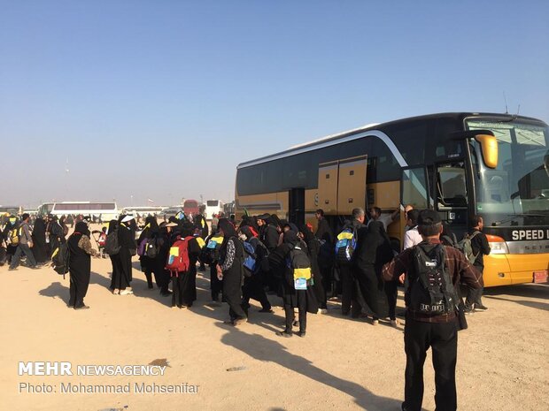 تاکنون ٢۱۰ دستگاه اتوبوس از ایران به مرزهای عراق اعزام شدند