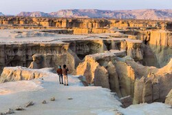 Travelers visit Darre-ye Setaregan (“The Valley of Stars”) in Qeshm Island, southern Iran.