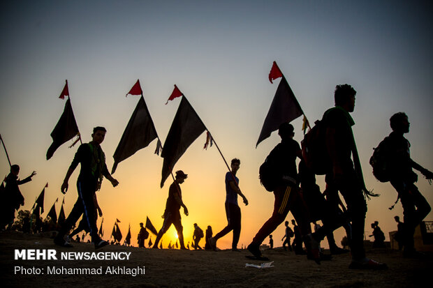 Arba’een pilgrims in Al-Khidhir, Muthanna Governorate, southern Iraq