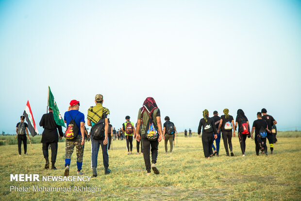 Arba’een pilgrims in Al-Khidhir, Muthanna Governorate, southern Iraq