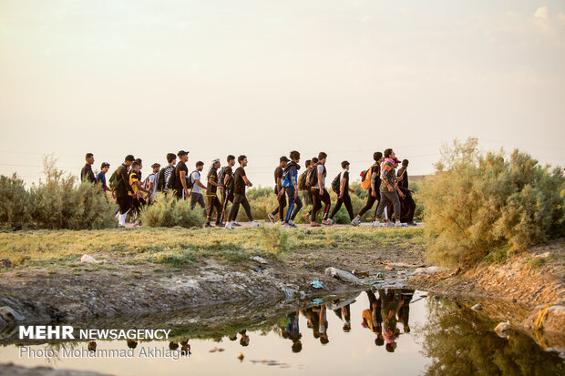 Arba’een pilgrims in Al-Khidhir, Muthanna Governorate, southern Iraq