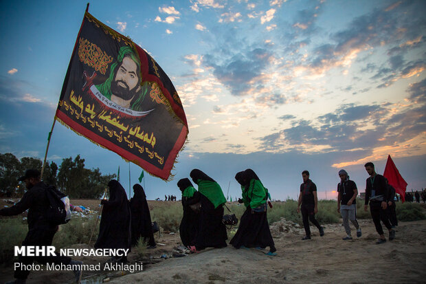 Arba’een pilgrims in Al-Khidhir, Muthanna Governorate, southern Iraq