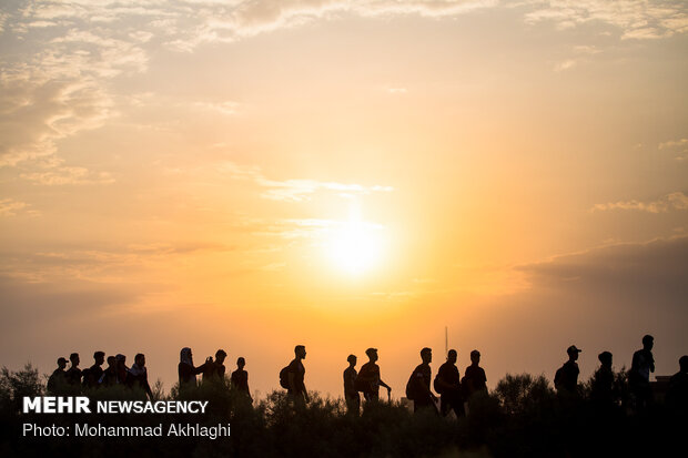 Arba’een pilgrims in Al-Khidhir, Muthanna Governorate, southern Iraq