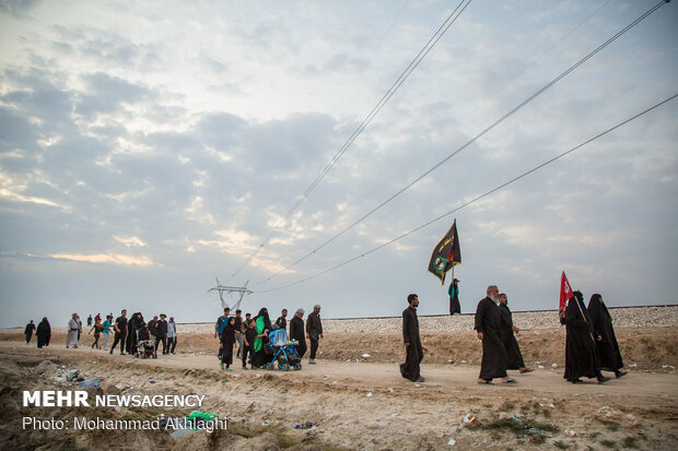 Arba’een pilgrims in Al-Khidhir, Muthanna Governorate, southern Iraq