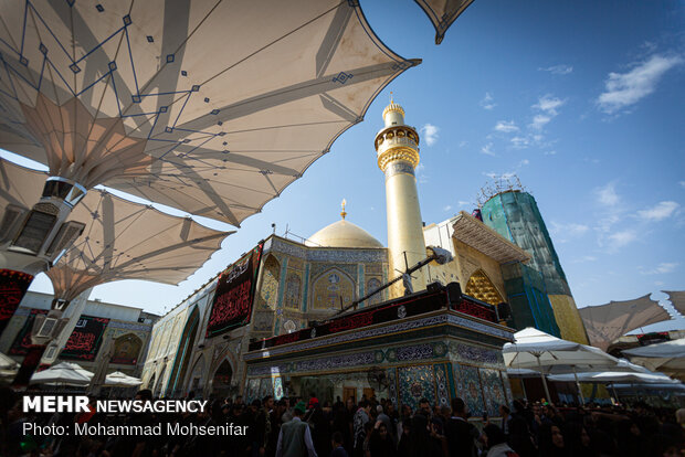 Arbaeen pilgrims in Imam Ali Shrine