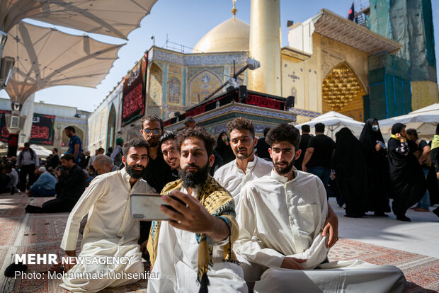 Arbaeen pilgrims in Imam Ali Shrine