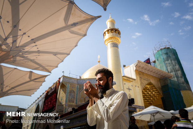 Arbaeen pilgrims in Imam Ali Shrine