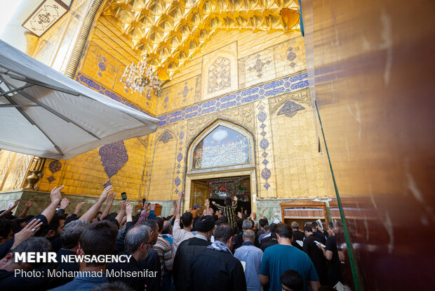 Arbaeen pilgrims in Imam Ali Shrine