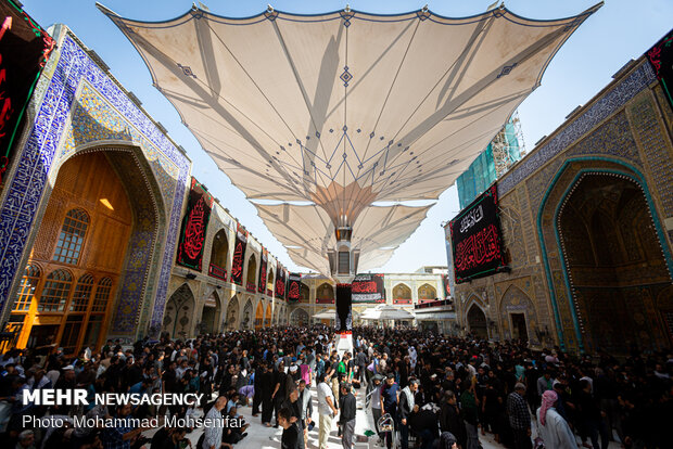 Arbaeen pilgrims in Imam Ali Shrine