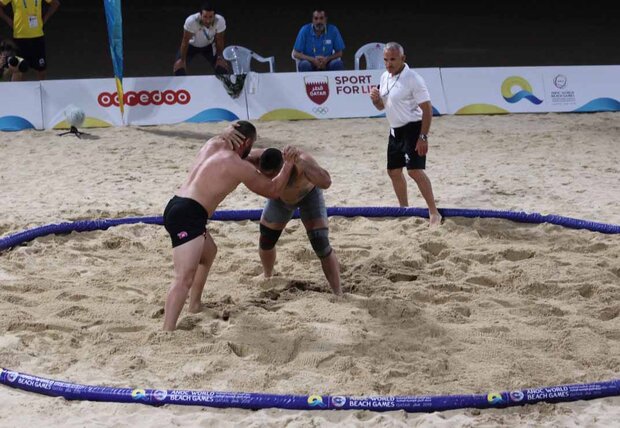Iran’s Rahmani wins gold at beach wrestling