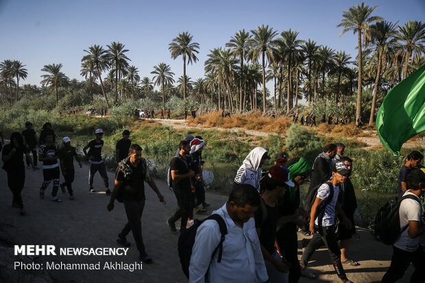 Arbaeen pilgrims in Babil Governorate, Iraq