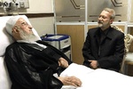 رئیس مجلس از آیتالله مکارم شیرازی عیادت کرد