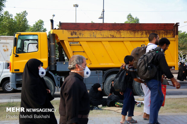 جابجایی زائران با خودروهای سنگین از کربلا