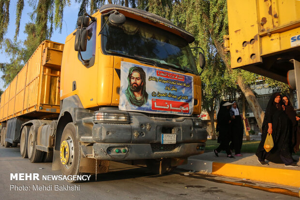 جابجایی زائران با خودروهای سنگین از کربلا