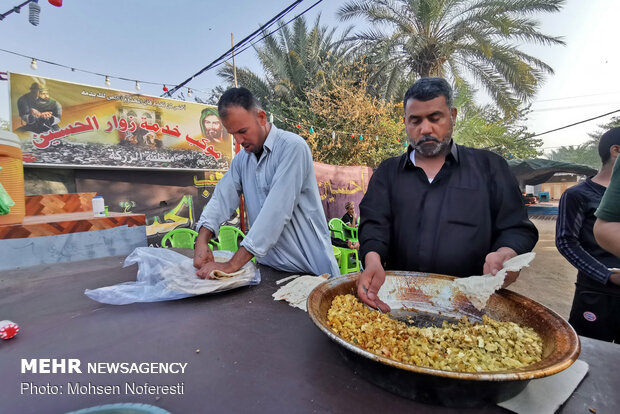 موکب داران در مسیر طریق العلما