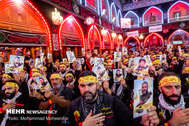 Pilgrims in Karbala on eve of Arbaeen