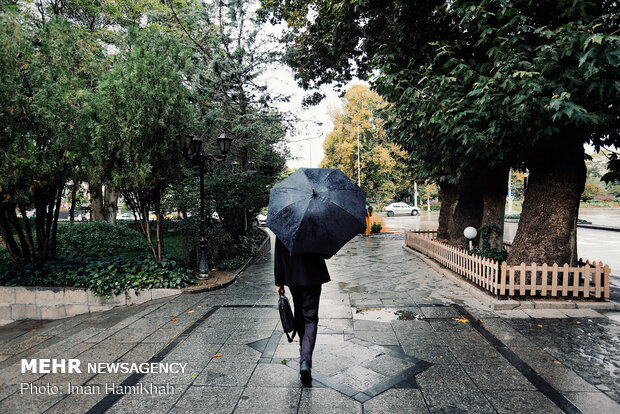 First autumn rain in Hamedan