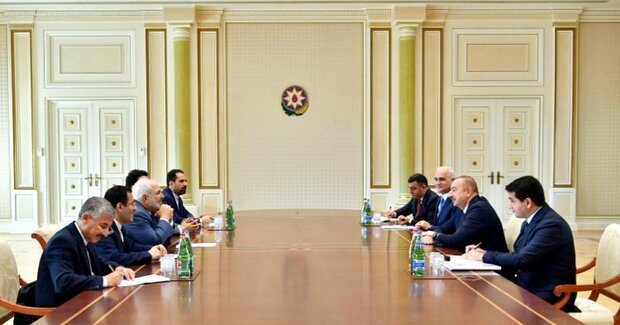 FM Zarif meets with President Aliyev in Baku