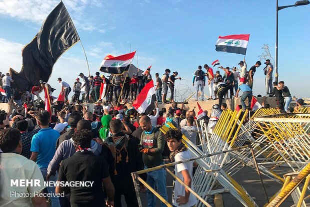 القوات العراقية: لا توجد اصابات بين المتظاهرين في السنك