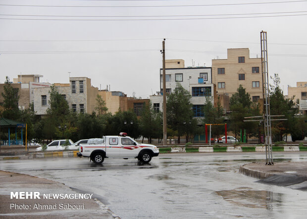 آب‌گرفتگی معابر شهر سمنان