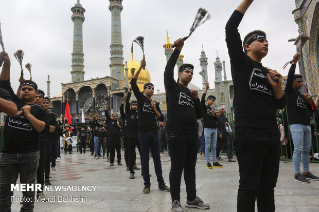 قم میں پیغمبر اسلام اور امام حسن (ع) کی شہادت کی مناسبت سے عزاداری