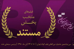 اعلام اسامی آثار بخش مسابقه مستند جشنواره فیلم کوتاه تهران