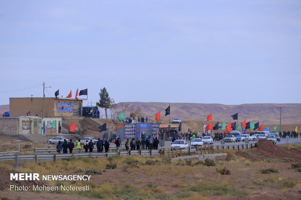 Pilgrims trekking towards holy shrine of Imam Reza (PBUH)