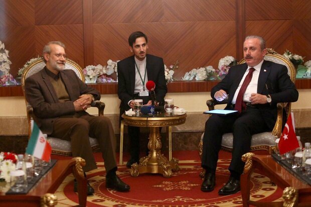 علی لاریجانی کی ترکی کی پارلیمنٹ کے اسپیکر سے ملاقات