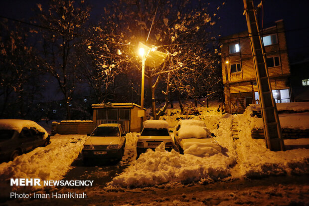 Magnificent wintry view of Silvar village in Hamedan