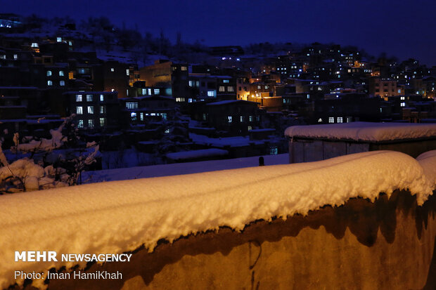 Magnificent wintry view of Silvar village in Hamedan