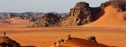  Foreign travelers tour Iran’s UNESCO-registered Lut Desert.