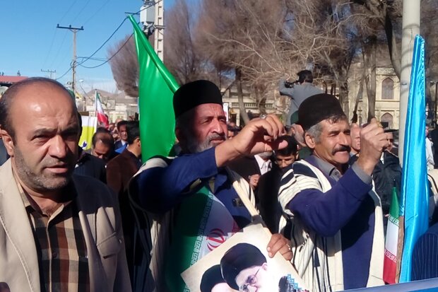 راهپیمایی پرشور ۹ دی در شهرکرد