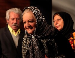 Actress Shahla Riahi attends the Iran Film Media Celebration at the Iranian Artists Forum in Tehran on January 30, 2011. 