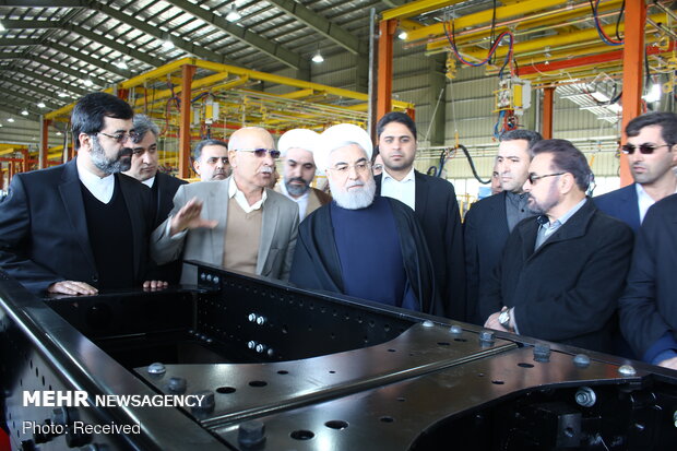 Rouhani inaugurates truck manufacturing plant in Meshginshahr 