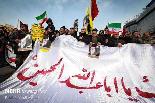 راهپیمایی مردم زنجان در پی شهادت سردار سپهبد حاج قاسم سلیمانی